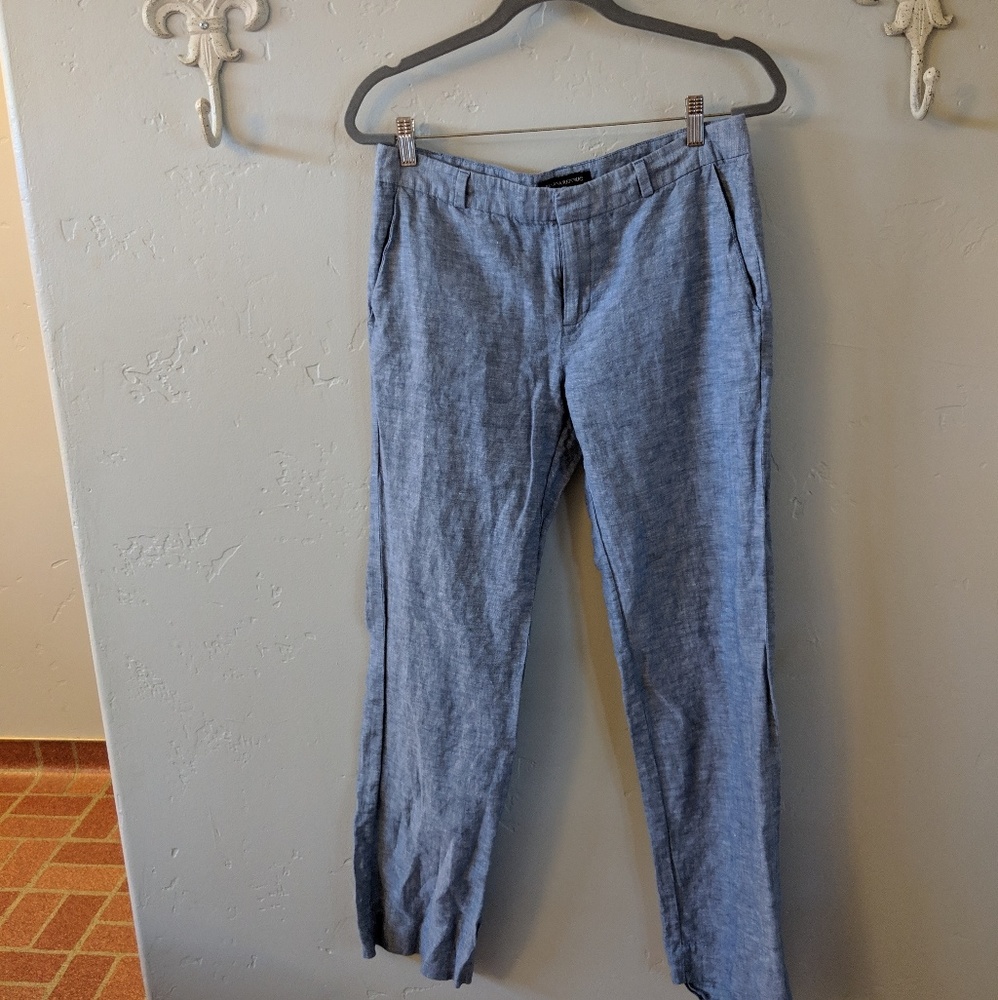 Banana Republic Martin fit blue linen pants size 6